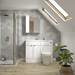 Hudson Reed 1100mm Gloss White Compact Combination Unit (600 Vanity + 500 WC unit) profile small image view 5 