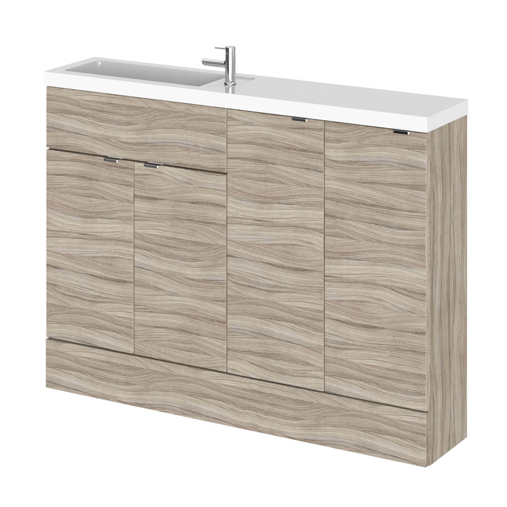 Hudson Reed 1200mm Driftwood Compact Combination Unit (600 Vanity, 300