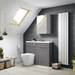 Hudson Reed 1100mm Gloss Grey Compact Combination Unit (600 Vanity + 500 WC unit) profile small image view 3 
