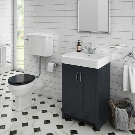 Chatsworth Graphite 4-Piece Low Level Bathroom Suite