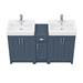 Chatsworth Traditional Blue Double Basin Vanity + Cupboard Combination Unit profile small image view 3 