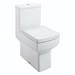 Cubo Modern Square BTW Close Coupled Toilet + Soft Close Seat profile small image view 2 