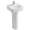 Ideal Standard Connect Cube 40cm 1TH Handrinse Basin + Pedestal profile small image view 1 