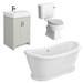 Chatsworth Grey Close Coupled Roll Top Bathroom Suite profile small image view 5 