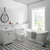Chatsworth White Close Coupled Roll Top Bathroom Suite profile small image view 1 