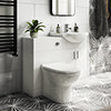 Cove Vanity Unit Cloakroom Suite + Basin Mixer Tap (W1050 x D300mm) profile small image view 1 