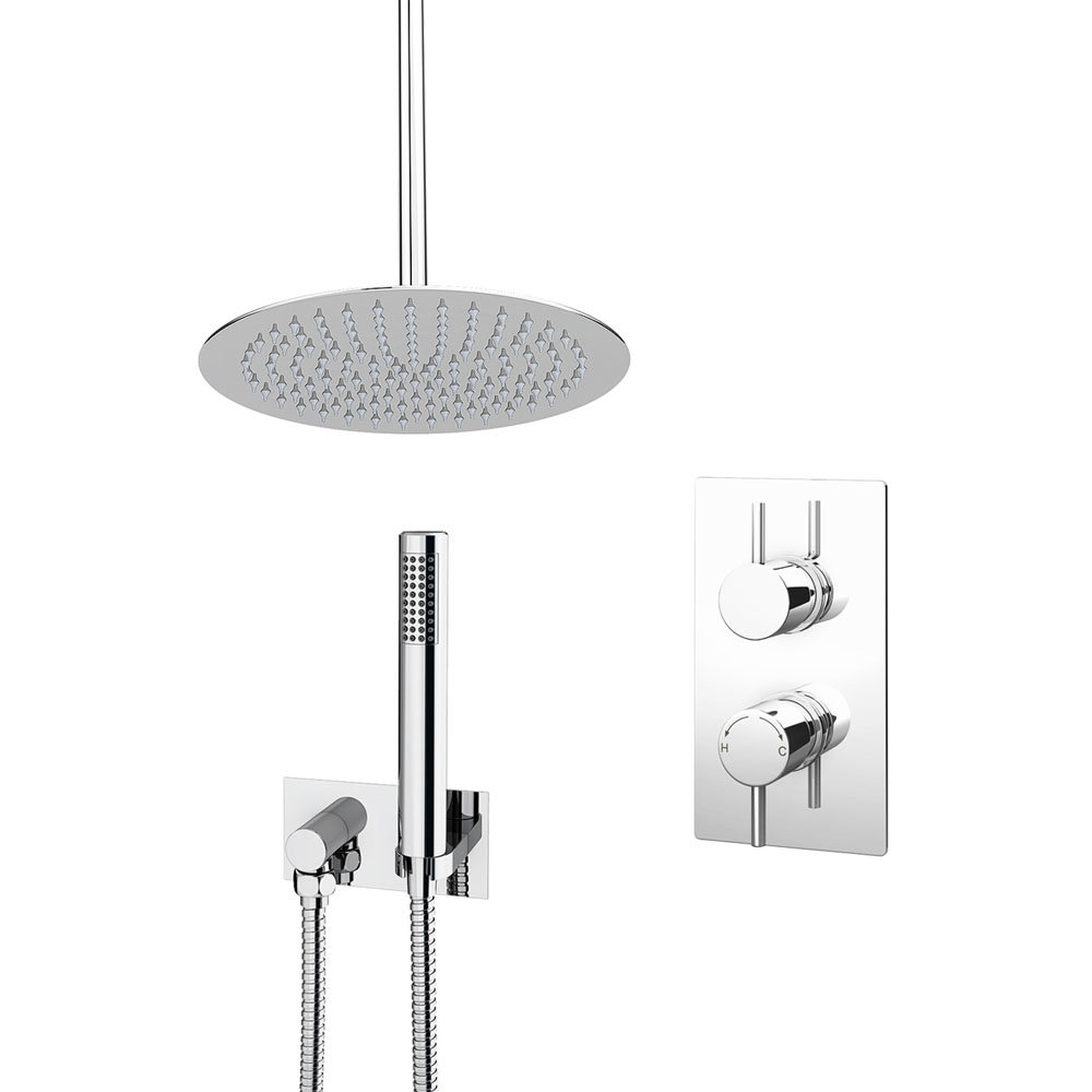 Cruze Shower Pack (inc. 300mm Ceiling Mounted Head, Wall Outlet Elbow + Shower Handset)