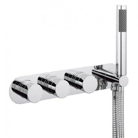 Crosswater Central Thermostatic Shower Valve with 3 Way Diverter & Shower Kit - CE3701RC