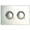 Twyford Dual Flush Mini Plate Push Button - Chrome profile small image view 1 