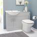 Cove Light Grey 500x300mm BTW Toilet Unit inc. Cistern + Soft Close Seat profile small image view 4 