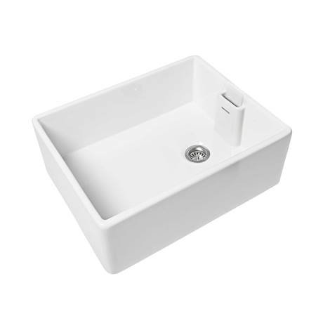 Rangemaster Grange Belfast White Ceramic Kitchen Sink inc. Basket ...