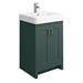 Chatsworth Traditional Green Double Basin Vanity + Cupboard Combination Unit profile small image view 5 