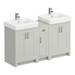 Chatsworth Traditional Grey Double Basin Vanity + Cupboard Combination Unit profile small image view 2 