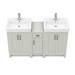 Chatsworth Traditional Grey Double Basin Vanity + Cupboard Combination Unit profile small image view 3 