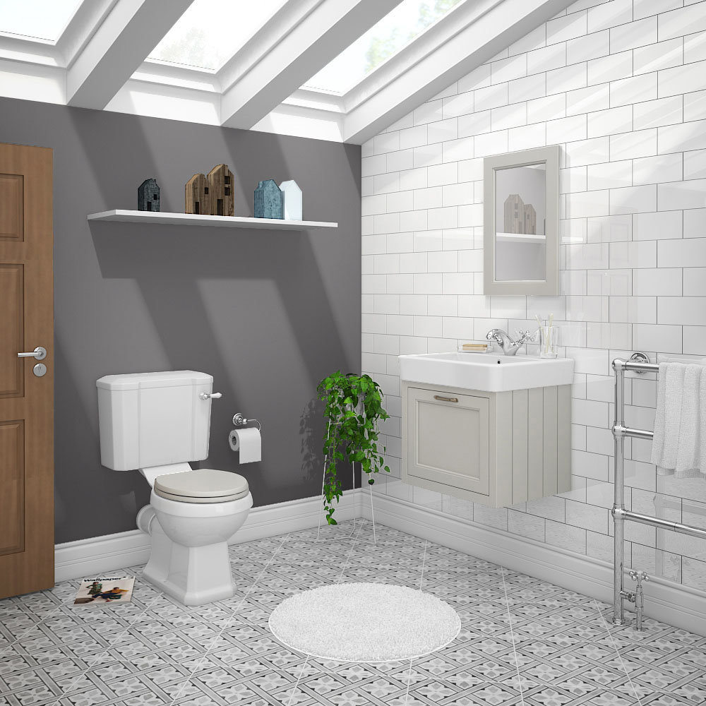 Chatsworth Grey Cloakroom Suite (Wall Hung Vanity Unit ...