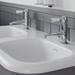 Burlington Chalfont 1000mm Classic Grey Single Drawer Double Basin Unit with Chrome Handles profile small image view 2 