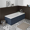 Chatsworth 1700 x 700 Single Ended Bath + Blue Panels profile small image view 1 