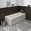 Chatsworth 1700 x 700 Single Ended Bath + Grey Panels profile small image view 1 
