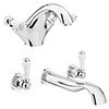 Chatsworth 1928 Traditional Lever Tap Package (Wall Mounted Bath Tap + Basin Tap) profile small image view 1 