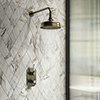 Chatsworth 1928 Antique Brass Traditional Shower with Concealed Valve + 8" Head profile small image view 1 