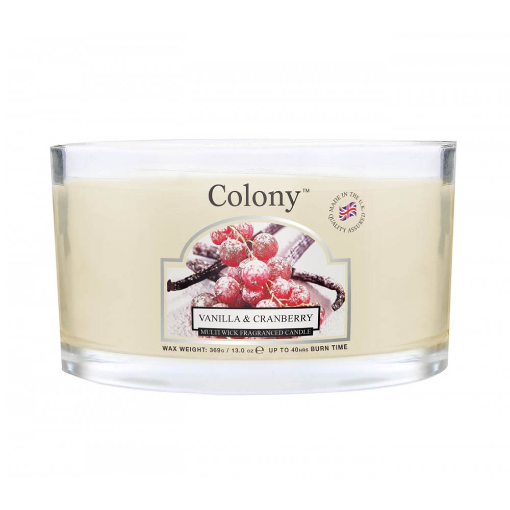Wax Lyrical Colony Vanilla & Cranberry MultiWick Scented Candle