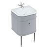 Burlington Chalfont 550mm Classic Grey Single Drawer Vanity Unit with Chrome Handle profile small image view 1 