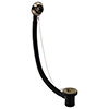 Chatsworth Antique Brass Retainer Bath Waste with Brass Plug & Ball Chain profile small image view 1 