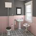 Carlton High Level Bathroom Suite - High Level Toilet inc. 2TH Basin + Pedestal profile small image view 5 