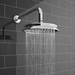 Chatsworth 1928 Black Traditional Push-Button Shower Valve Pack with Handset + Rainfall Shower Head profile small image view 2 