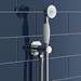 Chatsworth 1928 Traditional Push-Button Shower Valve Pack with Handset + Rainfall Shower Head profile small image view 4 