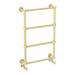 Chatsworth Traditional 498 x 748 Brushed Brass Wall Mounted Heated Towel Rail profile small image view 2 