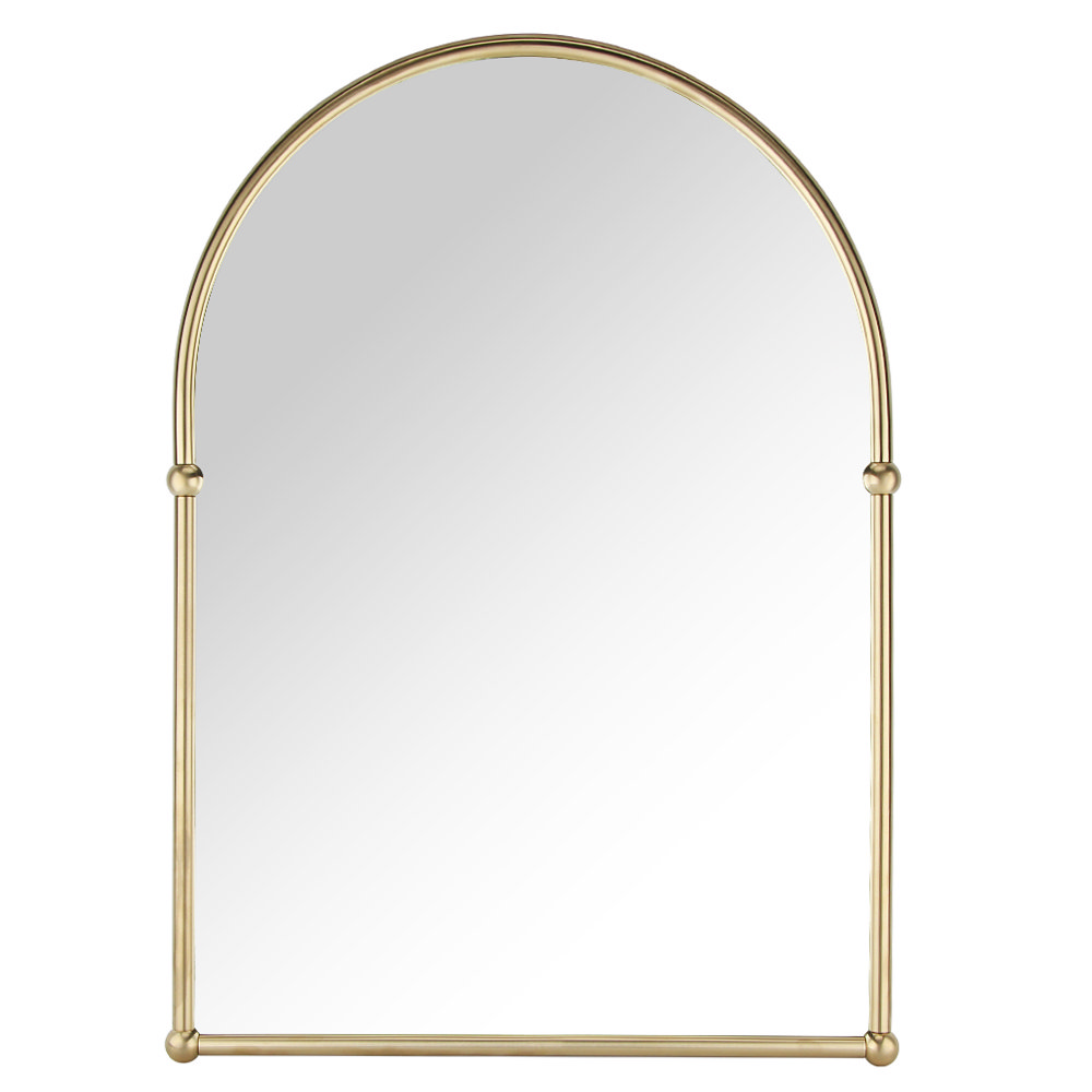Chatsworth Traditional 673 x 490mm Arched Mirror Brushed Brass