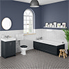 Chatsworth Graphite Bathroom Suite incl. 1700 x 700 Bath with Panels profile small image view 1 