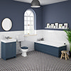 Chatsworth Blue Bathroom Suite incl. 1700 x 700 Bath with Panels profile small image view 1 