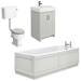 Chatsworth Grey Bathroom Suite incl. 1700 x 700 Bath with Panels profile small image view 7 