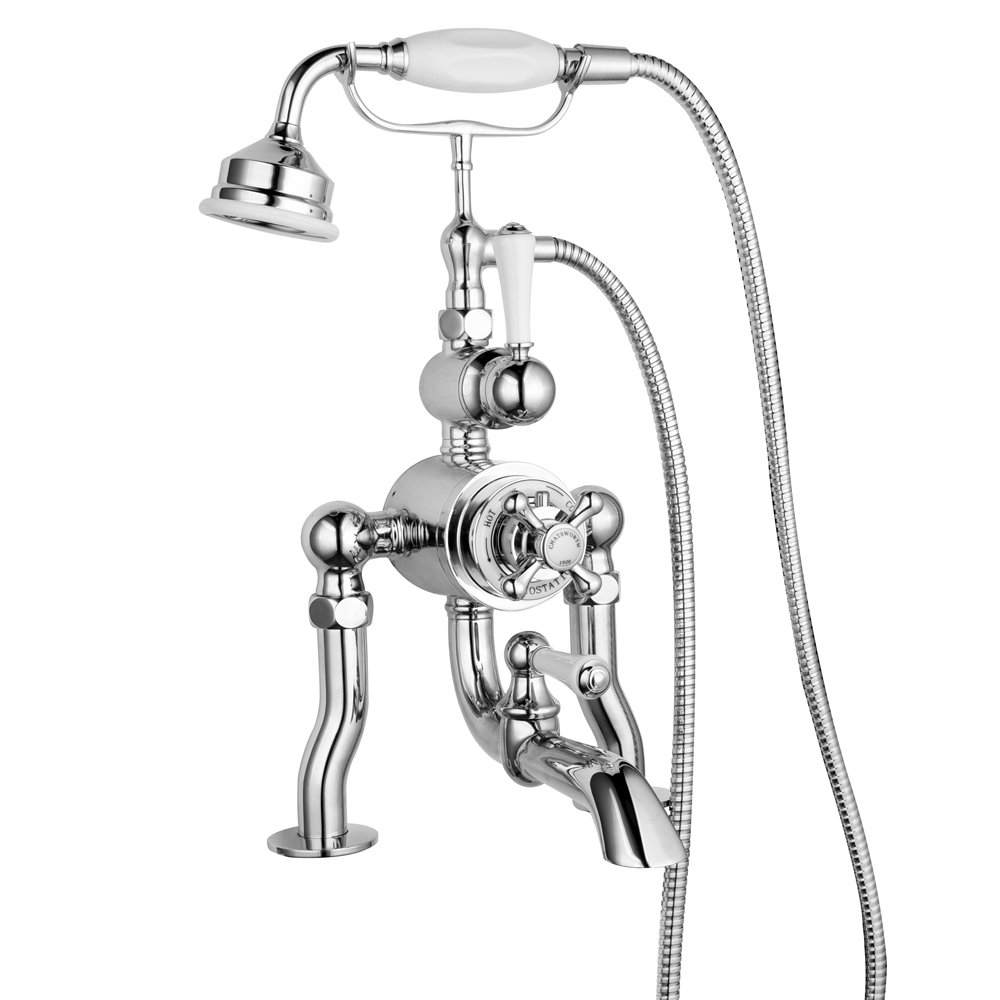 Chatsworth 1928 Traditional Deck Mounted Thermostatic Bath Shower Mixer