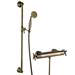 Chatsworth Antique Brass Traditional Crosshead Shower Bar Valve + Slider Rail Kit profile small image view 2 