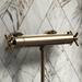 Chatsworth Antique Brass Traditional Crosshead Shower Bar Valve + Slider Rail Kit profile small image view 3 