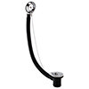 Chatsworth Chrome Retainer Bath Waste with Brass Plug & Ball Chain profile small image view 1 