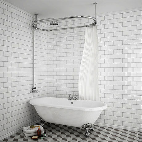 Sworth 1500 X 700mm Oval Shower, How To Install Shower Curtain Rod On Ceramic Tile