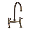 Chatsworth Antique Brass Traditional Bridge Lever Kitchen Tap profile small image view 1 