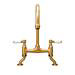 Chatsworth Antique Gold Traditional Bridge Lever Kitchen Sink Mixer profile small image view 4 