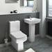 Cubo Modern Square Comfort Height Toilet + Soft Close Seat profile small image view 2 