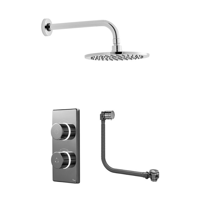 Bathroom Brands Contemporary 2025 Dual Outlet Digital Bath Shower Set