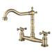 Britannia Classic Bridge Sink Mixer - Brushed Brass profile small image view 2 