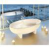 Clearwater - Lacrima Natural Stone Bath Hand Polished White - 1690 x 800mm - N12 profile small image view 3 