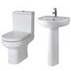 Nuie Harmony 4 Piece Bathroom Suite - CC Toilet & 1TH Basin with Pedestal profile small image view 2 