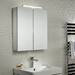 Tavistock Conduct Double Door Mirror Cabinet with LED Light profile small image view 4 
