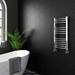 Diamond 400 x 800mm Curved Heated Towel Rail (incl. Valves + Electric Heating Kit) profile small image view 4 