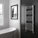 Diamond 500 x 1200mm Straight Heated Towel Rail (incl. Valves + Electric Heating Kit) profile small image view 4 